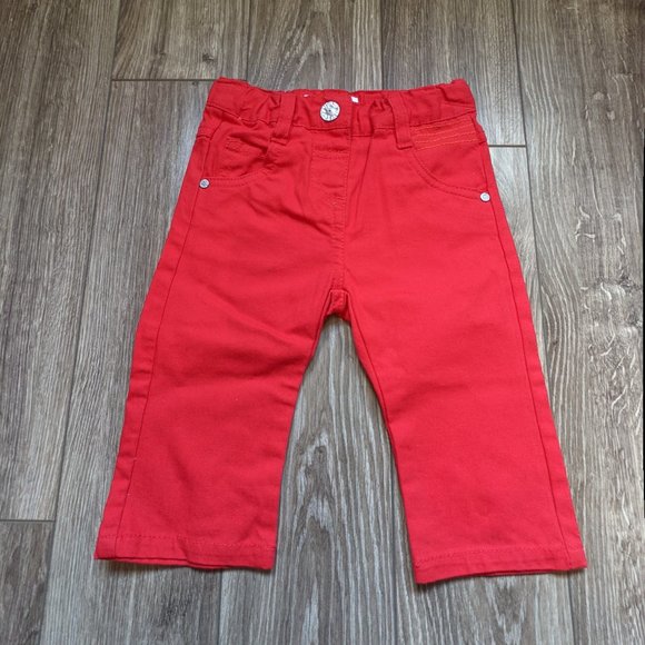 NWT Baby Girl (6-9M) - NAME IT 5pocket Red Jeans - Picture 1 of 5
